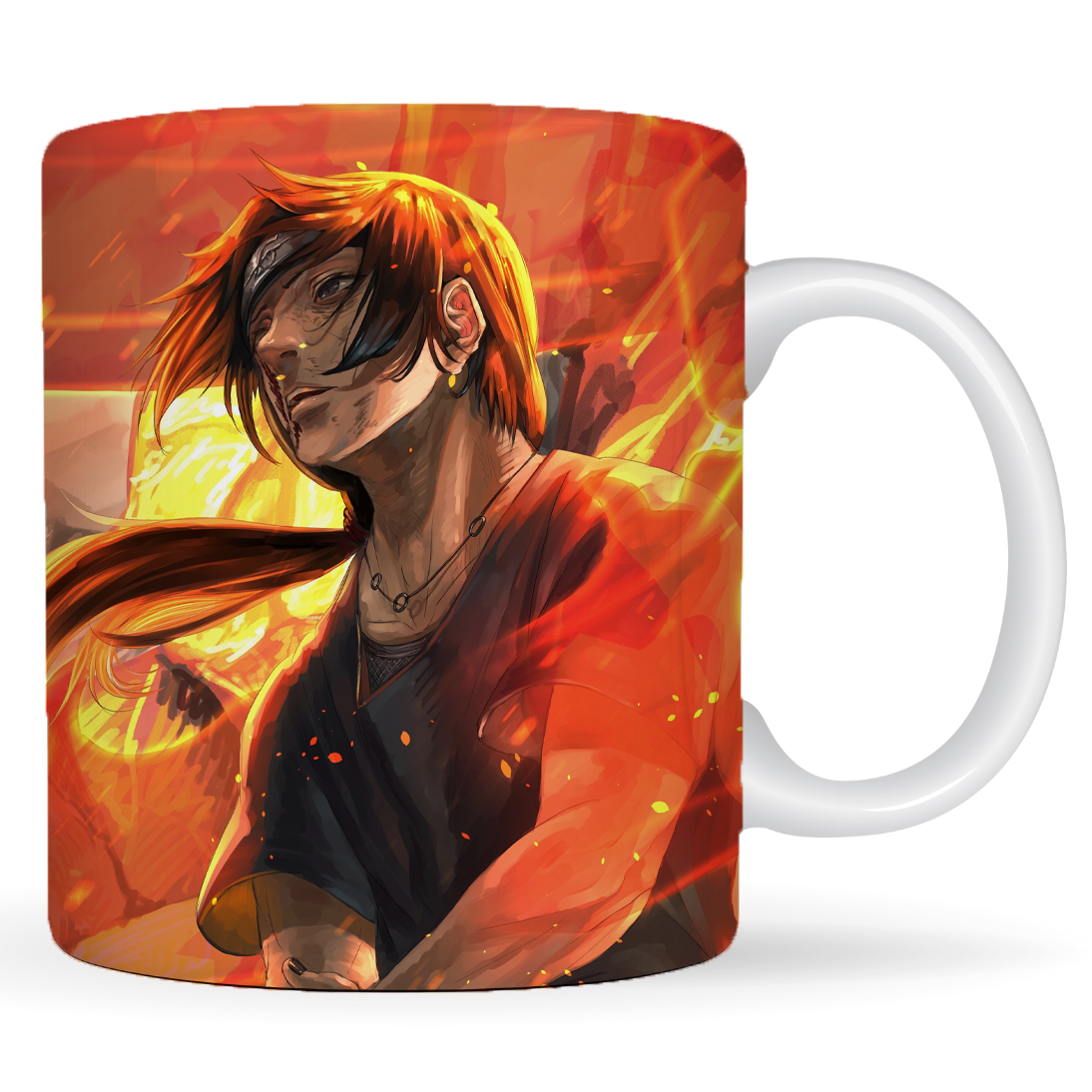 Replix Naruto Anime Printed Coffee Mug, White Ceramic Milk Mug Anime Printed, 350 ml for Gifting and Present (Itachi 6)