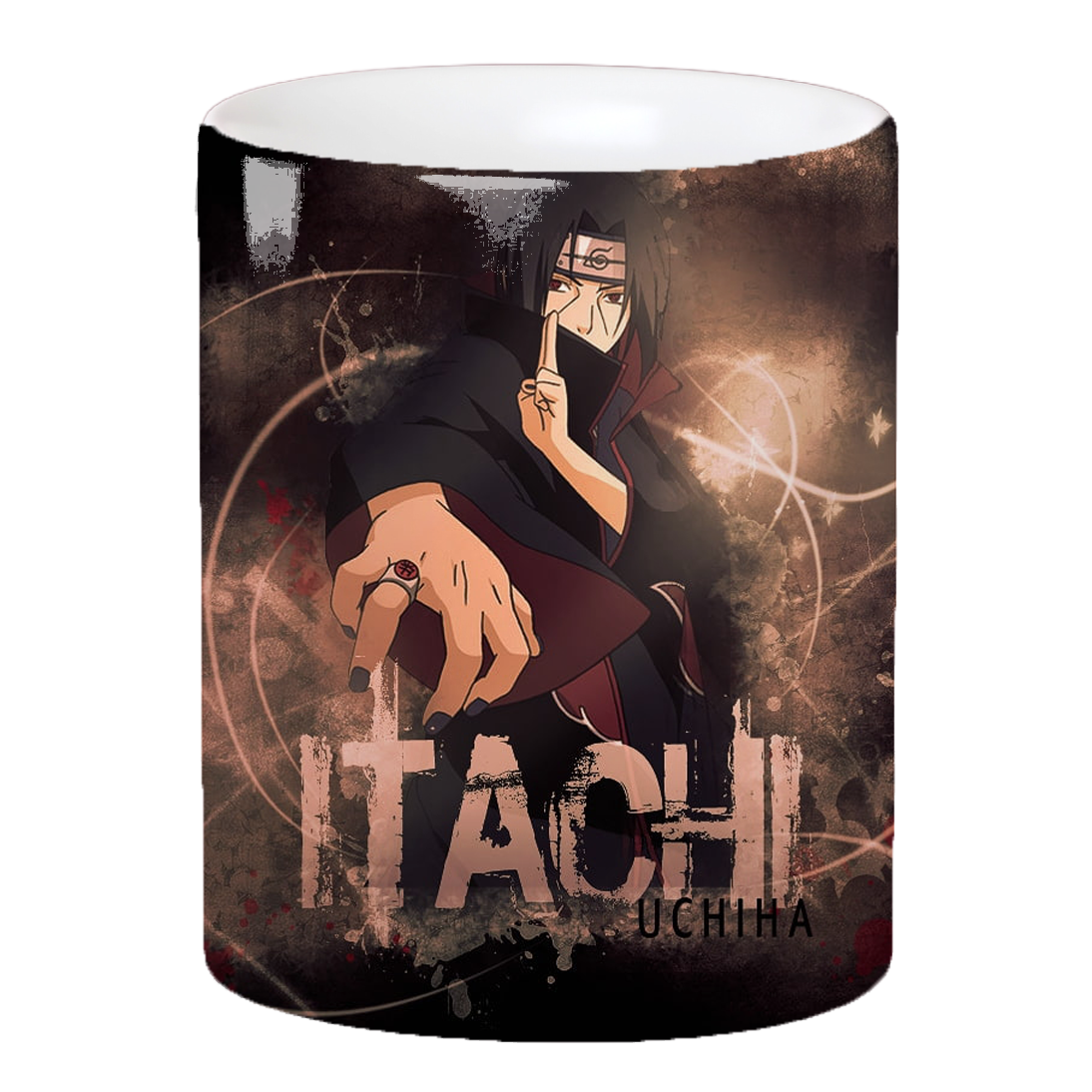 Replix Naruto Anime Printed Coffee Mug, White Ceramic Milk Mug Anime Printed, 350 ml for Gifting and Present (Itachi 7)