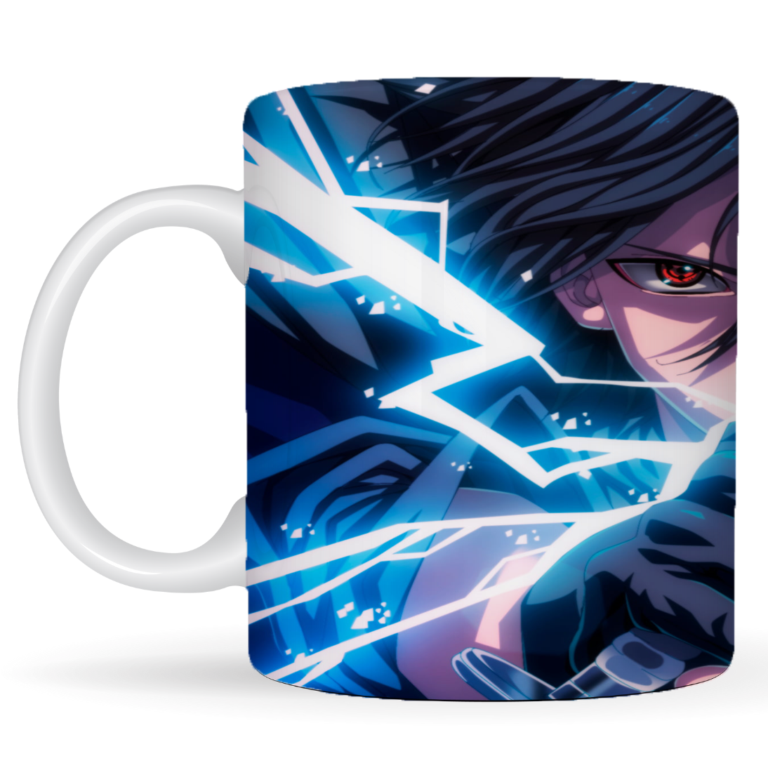Replix Naruto Anime Printed Coffee Mug, White Ceramic Milk Mug Anime Printed, 350 ml for Gifting and Present (Sasuke 3)