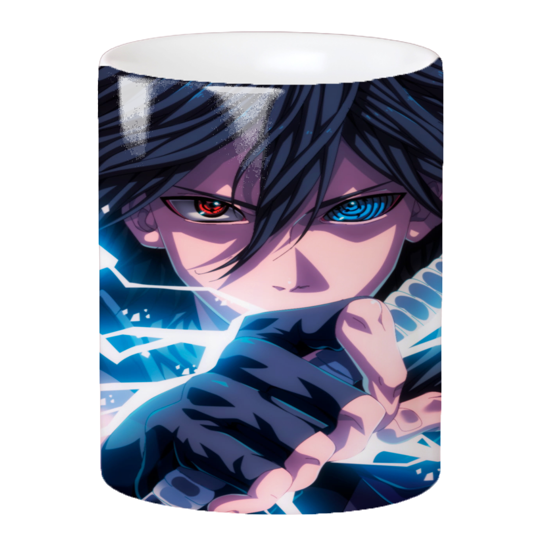 Replix Naruto Anime Printed Coffee Mug, White Ceramic Milk Mug Anime Printed, 350 ml for Gifting and Present (Sasuke 3)
