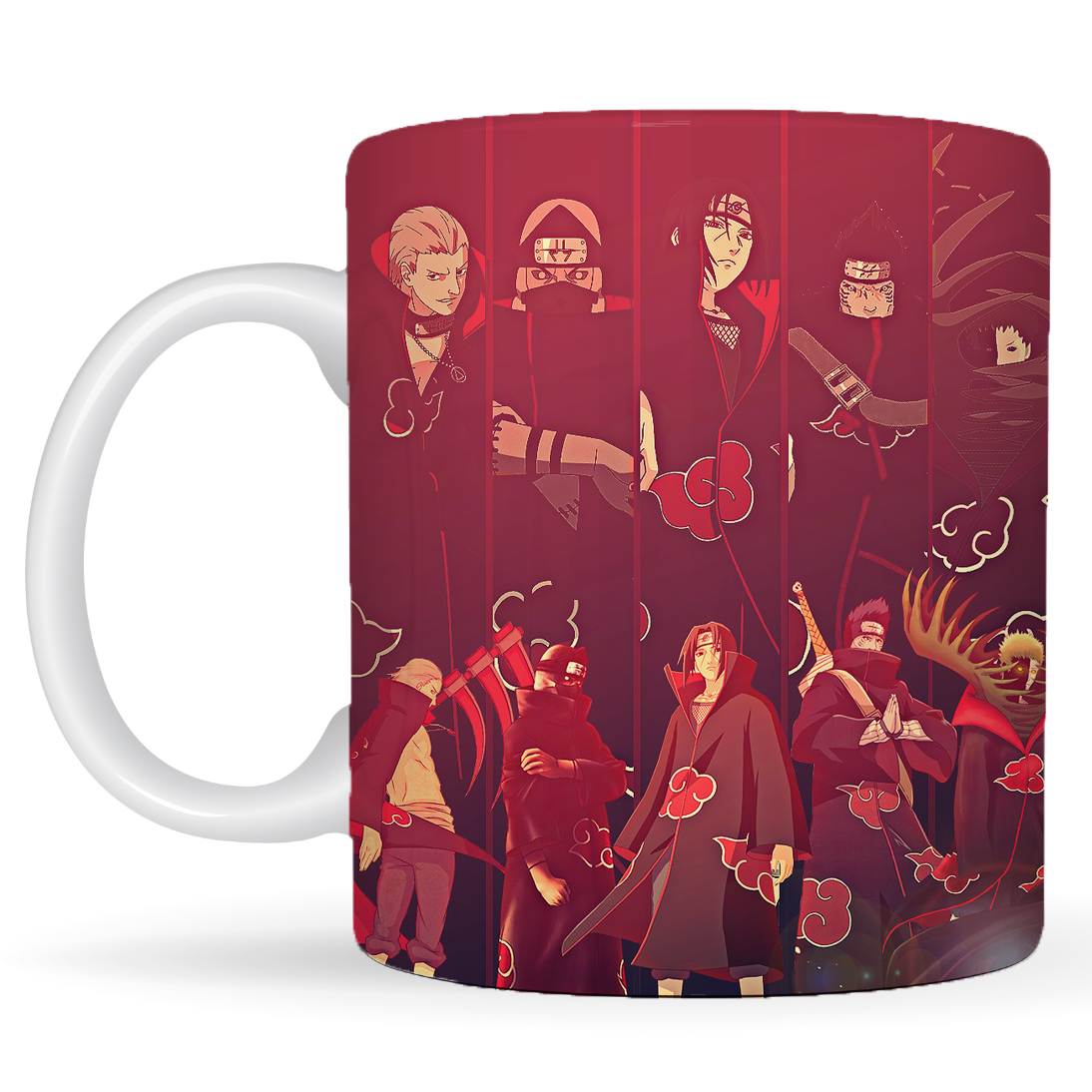 Replix Naruto Anime Printed Coffee Mug, White Ceramic Milk Mug Anime Printed, 350 ml for Gifting and Present (Akatsuki 1)