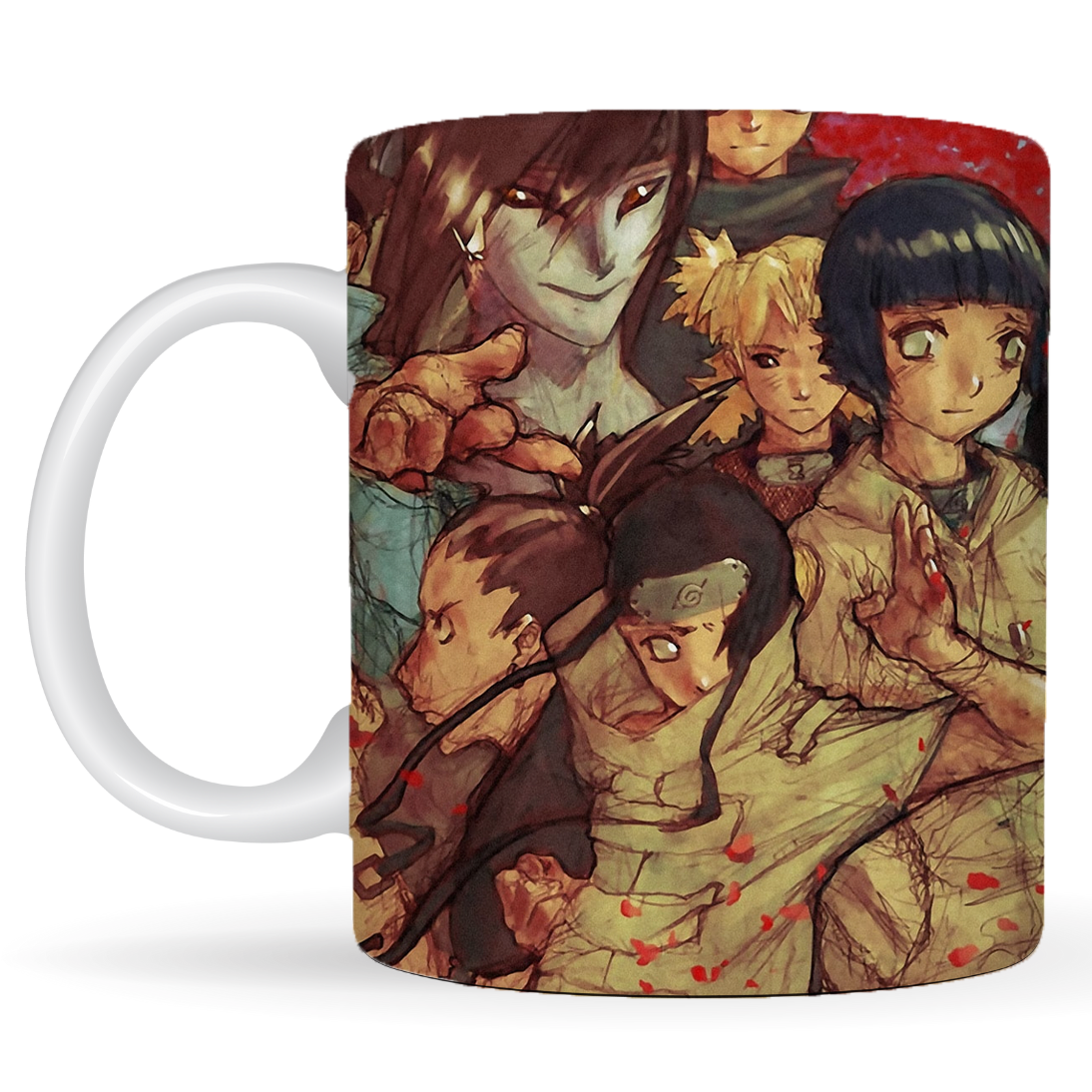Replix Naruto Anime Printed Coffee Mug, White Ceramic Milk Mug Anime Printed, 350 ml for Gifting and Present (Anime)