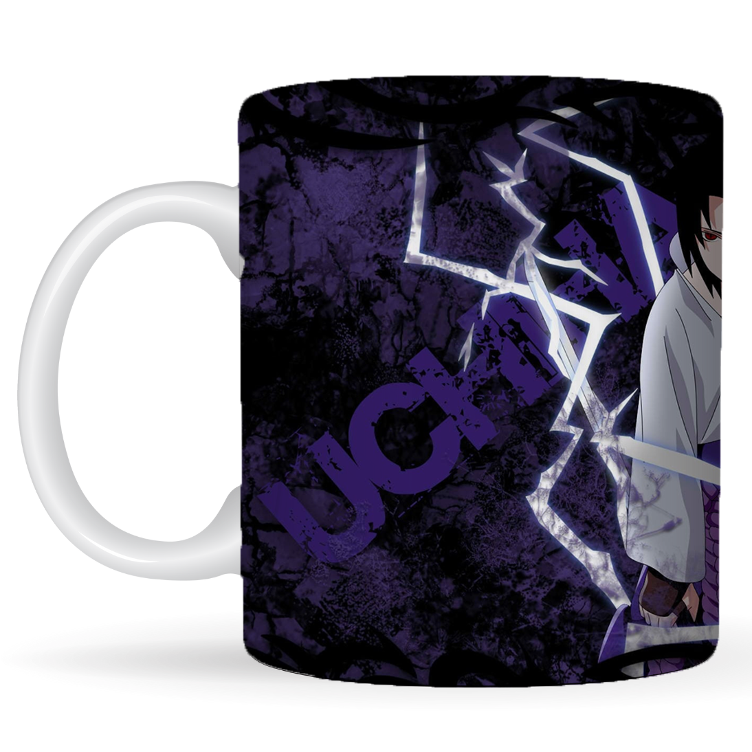 Replix Naruto Anime Printed Coffee Mug, White Ceramic Milk Mug Anime Printed, 350 ml for Gifting and Present (Sasuke 4)