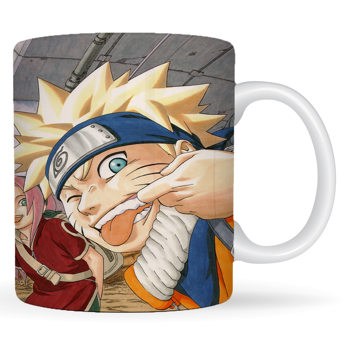 Replix Naruto Anime Printed Coffee Mug, White Ceramic Milk Mug Anime Printed, 350 ml for Gifting and Present (Naruto 7)