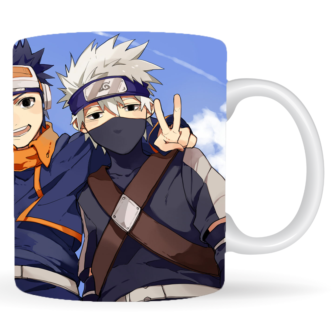 Replix Naruto Anime Printed Coffee Mug, White Ceramic Milk Mug Anime Printed, 350 ml for Gifting and Present (Naruto 9)