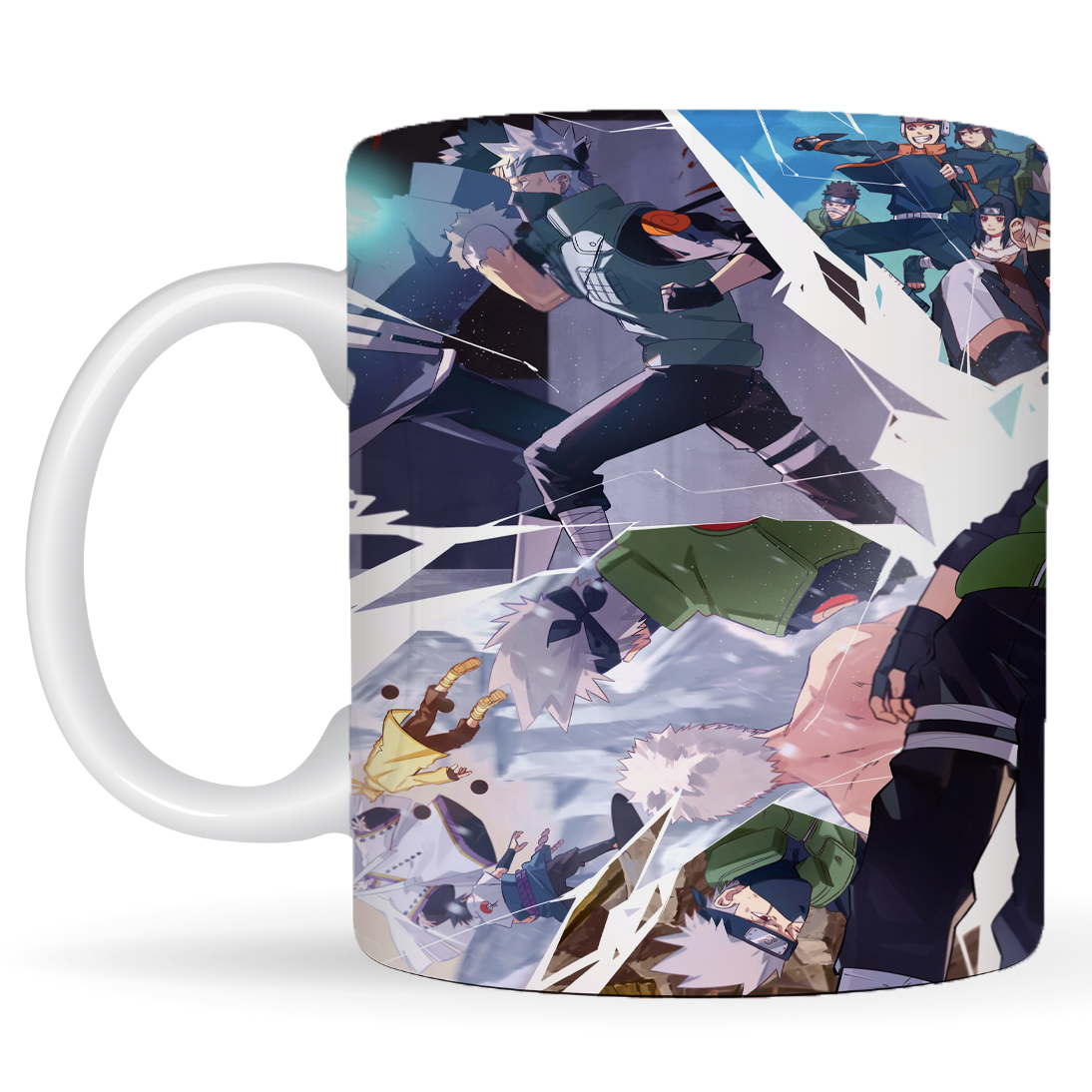 Replix Naruto Anime Printed Coffee Mug, White Ceramic Milk Mug Anime Printed, 350 ml for Gifting and Present (Kakashi 1)
