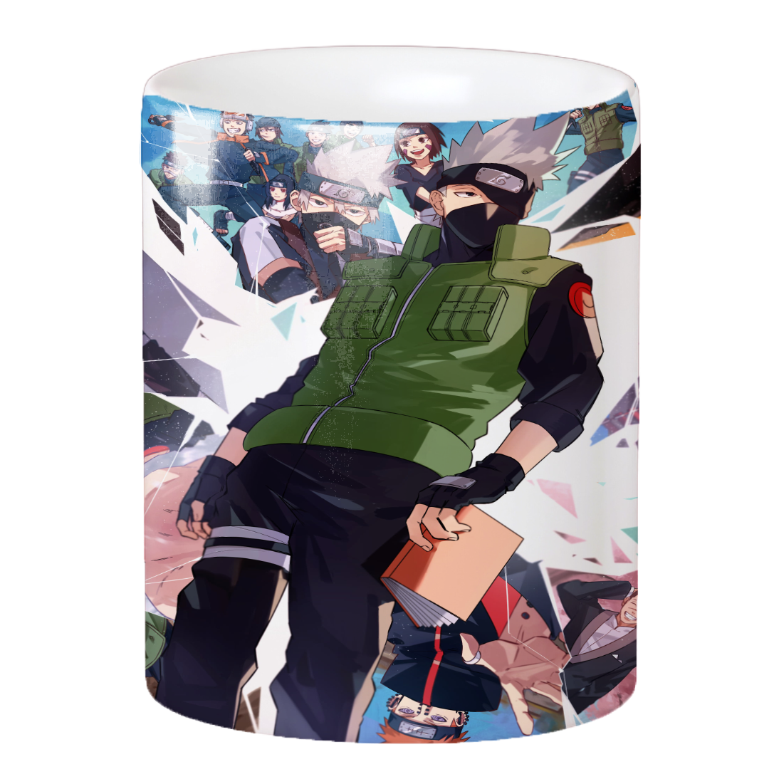 Replix Naruto Anime Printed Coffee Mug, White Ceramic Milk Mug Anime Printed, 350 ml for Gifting and Present (Kakashi 1)