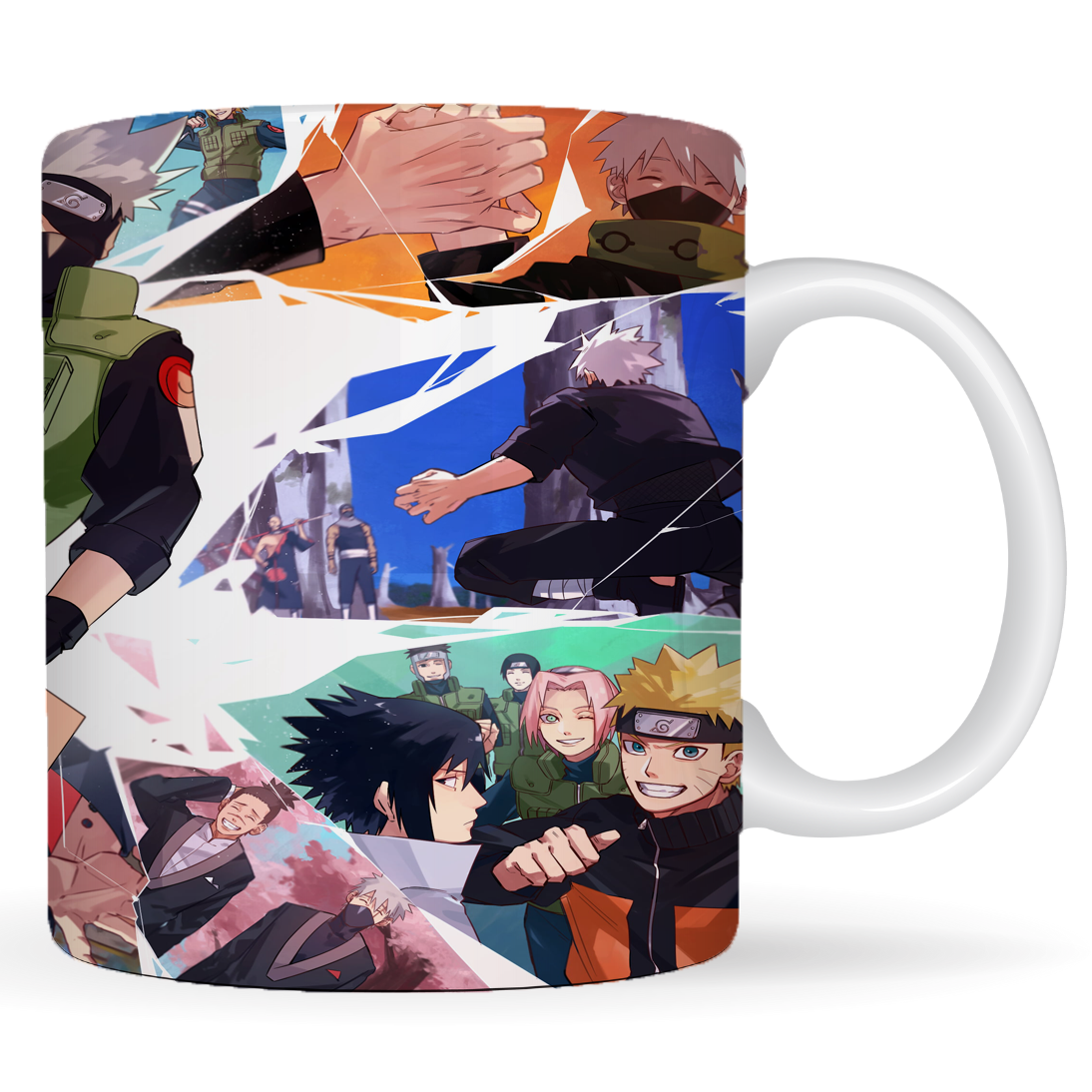 Replix Naruto Anime Printed Coffee Mug, White Ceramic Milk Mug Anime Printed, 350 ml for Gifting and Present (Kakashi 1)