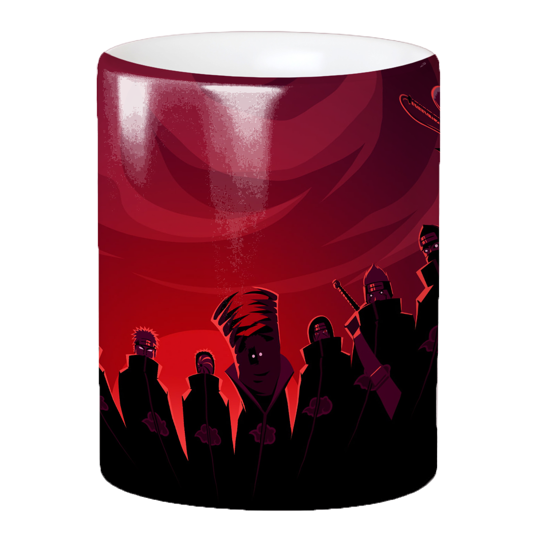 Replix Naruto Anime Printed Coffee Mug, White Ceramic Milk Mug Anime Printed, 350 ml for Gifting and Present (Akatsuki 3)