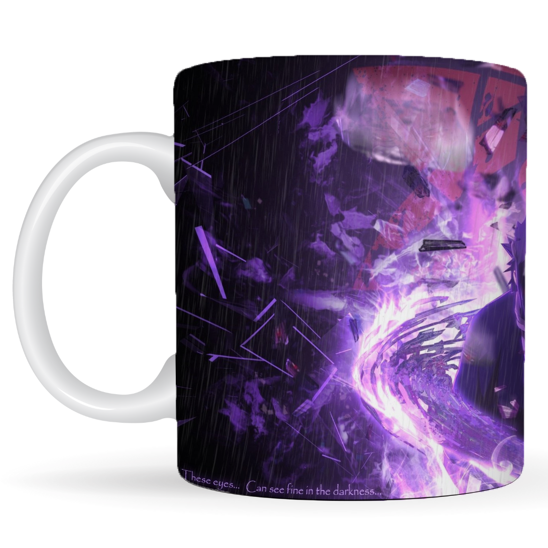 Replix Naruto Anime Printed Coffee Mug, White Ceramic Milk Mug Anime Printed, 350 ml for Gifting and Present (Sasuke 5)