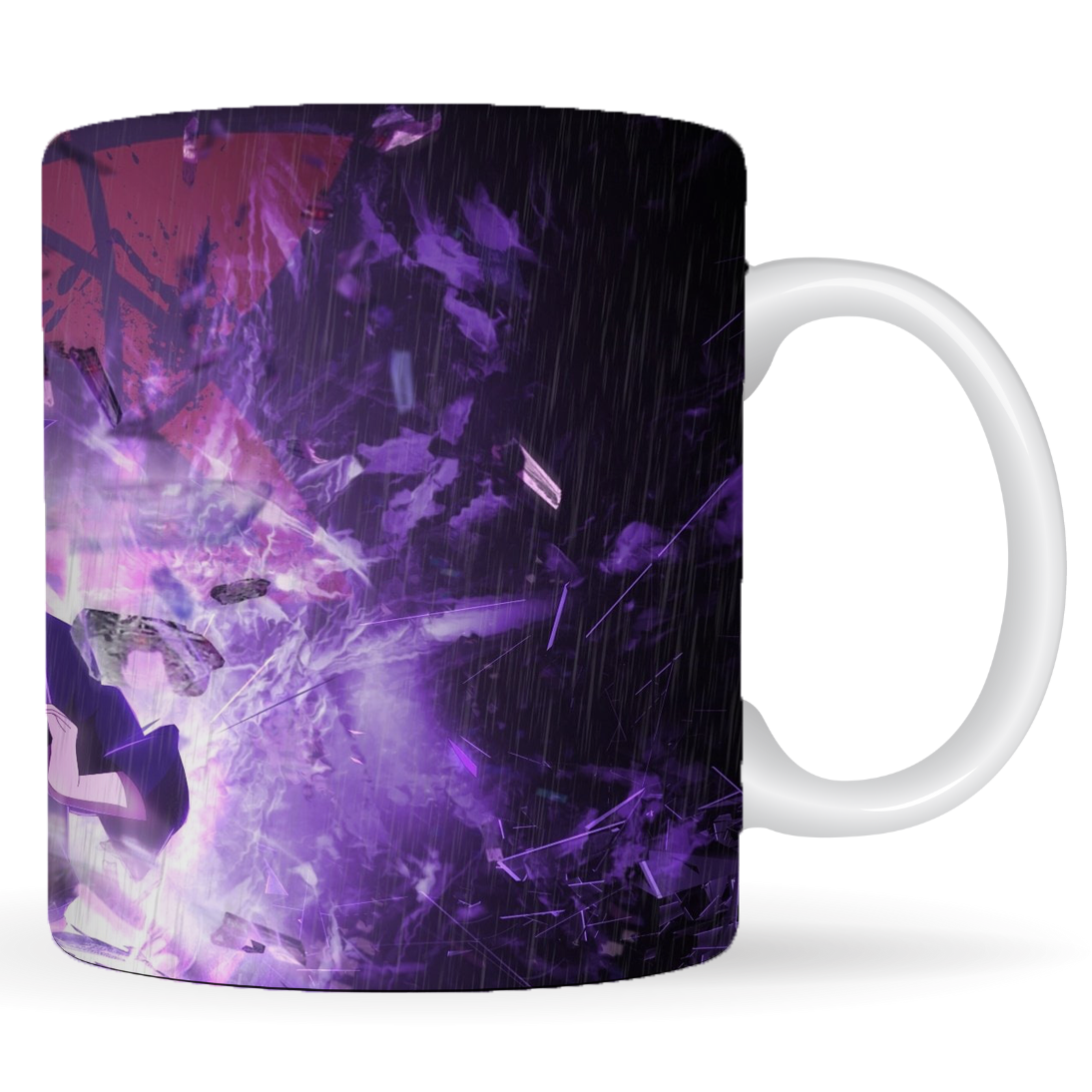 Replix Naruto Anime Printed Coffee Mug, White Ceramic Milk Mug Anime Printed, 350 ml for Gifting and Present (Sasuke 5)
