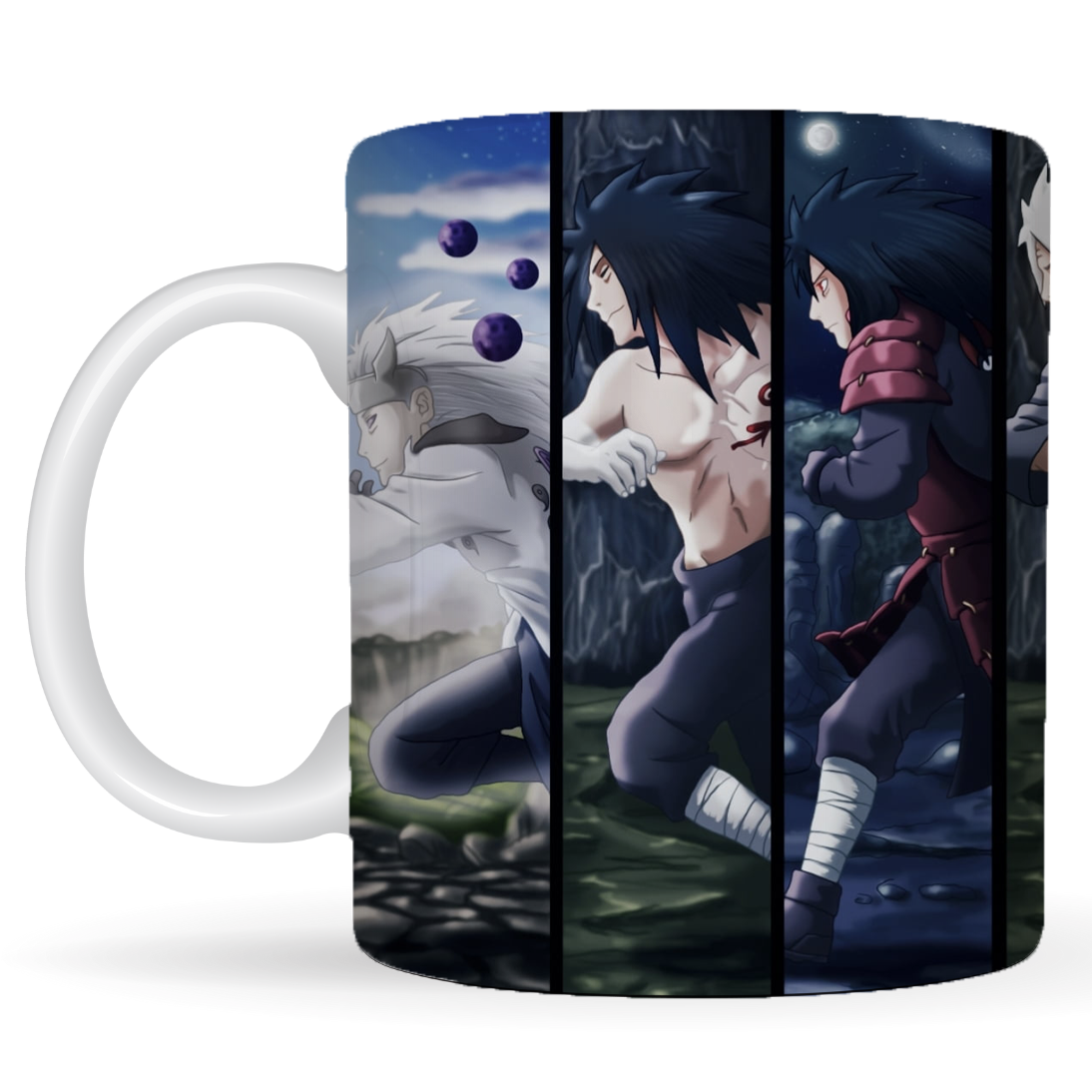 Replix Naruto Anime Printed Coffee Mug, White Ceramic Milk Mug Anime Printed, 350 ml for Gifting and Present (Madara Life)