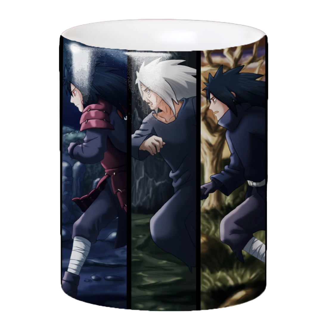 Replix Naruto Anime Printed Coffee Mug, White Ceramic Milk Mug Anime Printed, 350 ml for Gifting and Present (Madara Life)