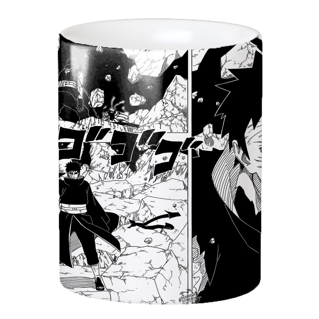 Replix Naruto Anime Printed Coffee Mug, White Ceramic Milk Mug Anime Printed, 350 ml for Gifting and Present (Manga Obito)