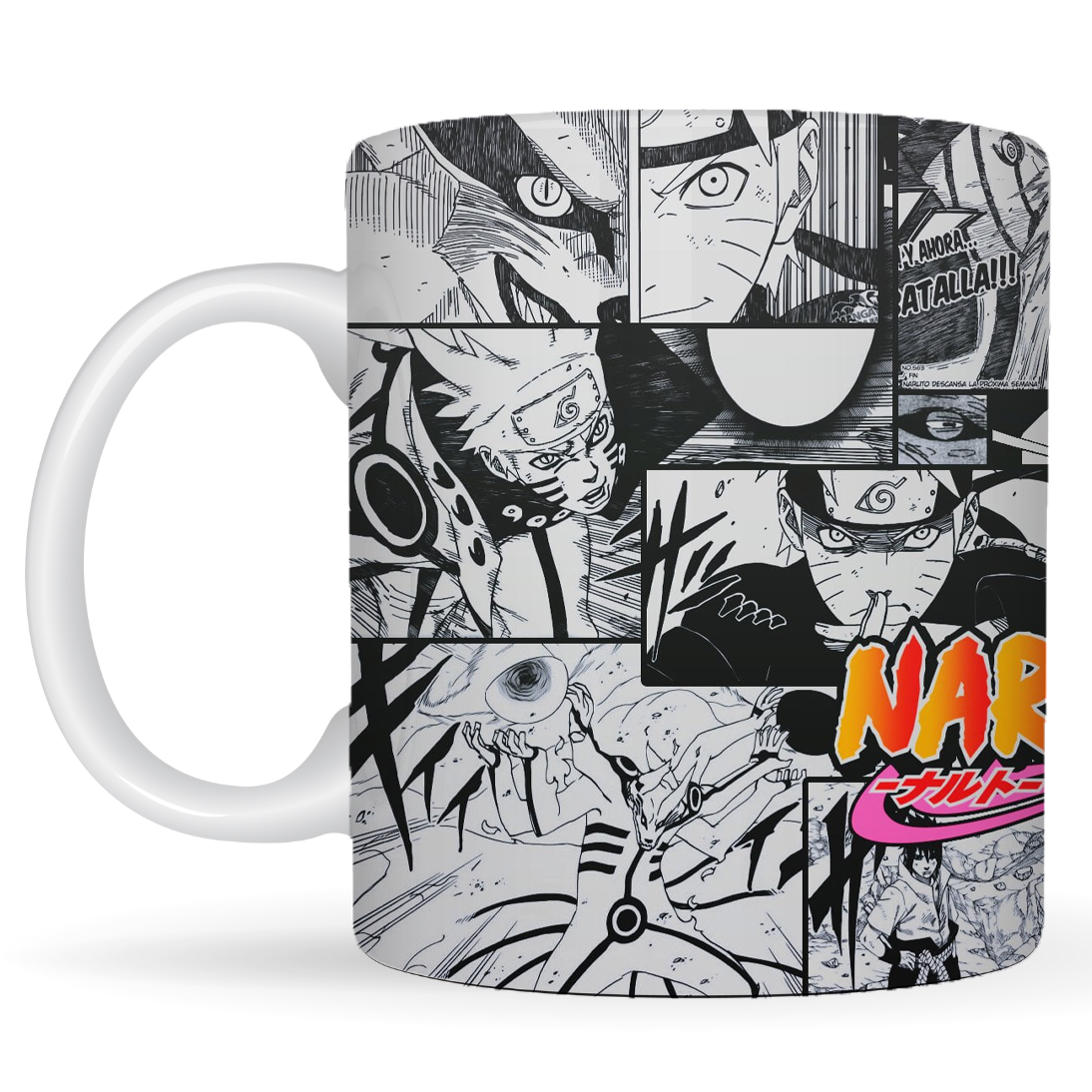 Replix Naruto Anime Printed Coffee Mug, White Ceramic Milk Mug Anime Printed, 350 ml for Gifting and Present (Naruto Written)