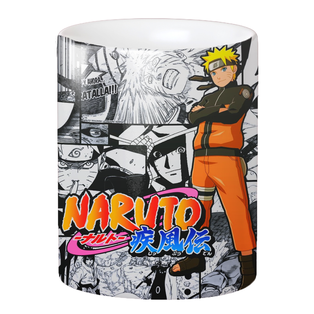Replix Naruto Anime Printed Coffee Mug, White Ceramic Milk Mug Anime Printed, 350 ml for Gifting and Present (Naruto Written)