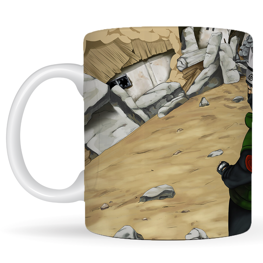 Replix Naruto Anime Printed Coffee Mug, White Ceramic Milk Mug Anime Printed, 350 ml for Gifting and Present (Kakashi 3)