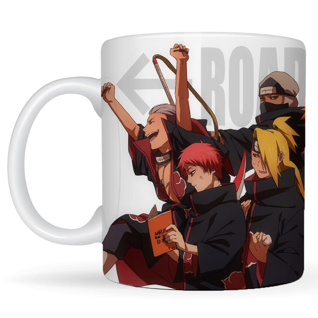 Replix Naruto Anime Printed Coffee Mug, White Ceramic Milk Mug Anime Printed, 350 ml for Gifting and Present (Akatsuki 3)