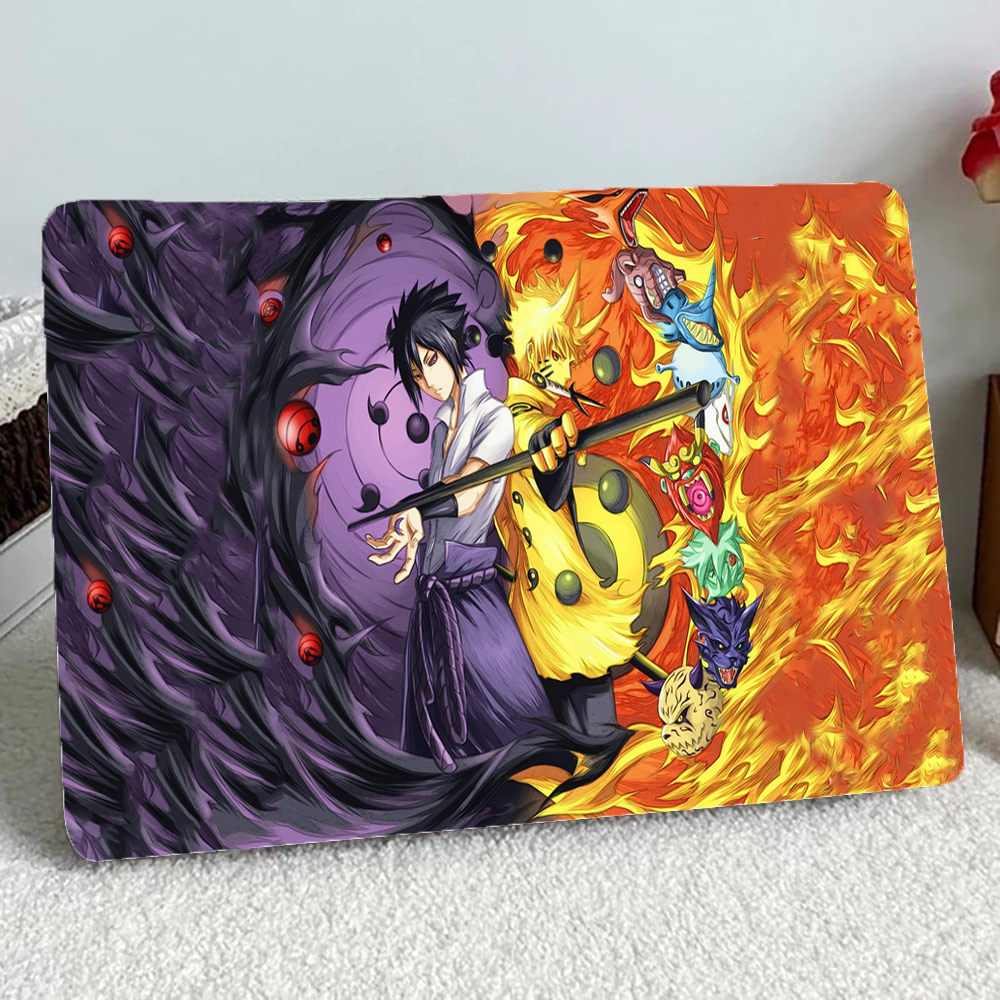 Replix Naruto-Sasuke Anime Vinyl Laptop Skin with Free Sticker Compatible for All Laptops Vinyl Laptop Decal 15.6