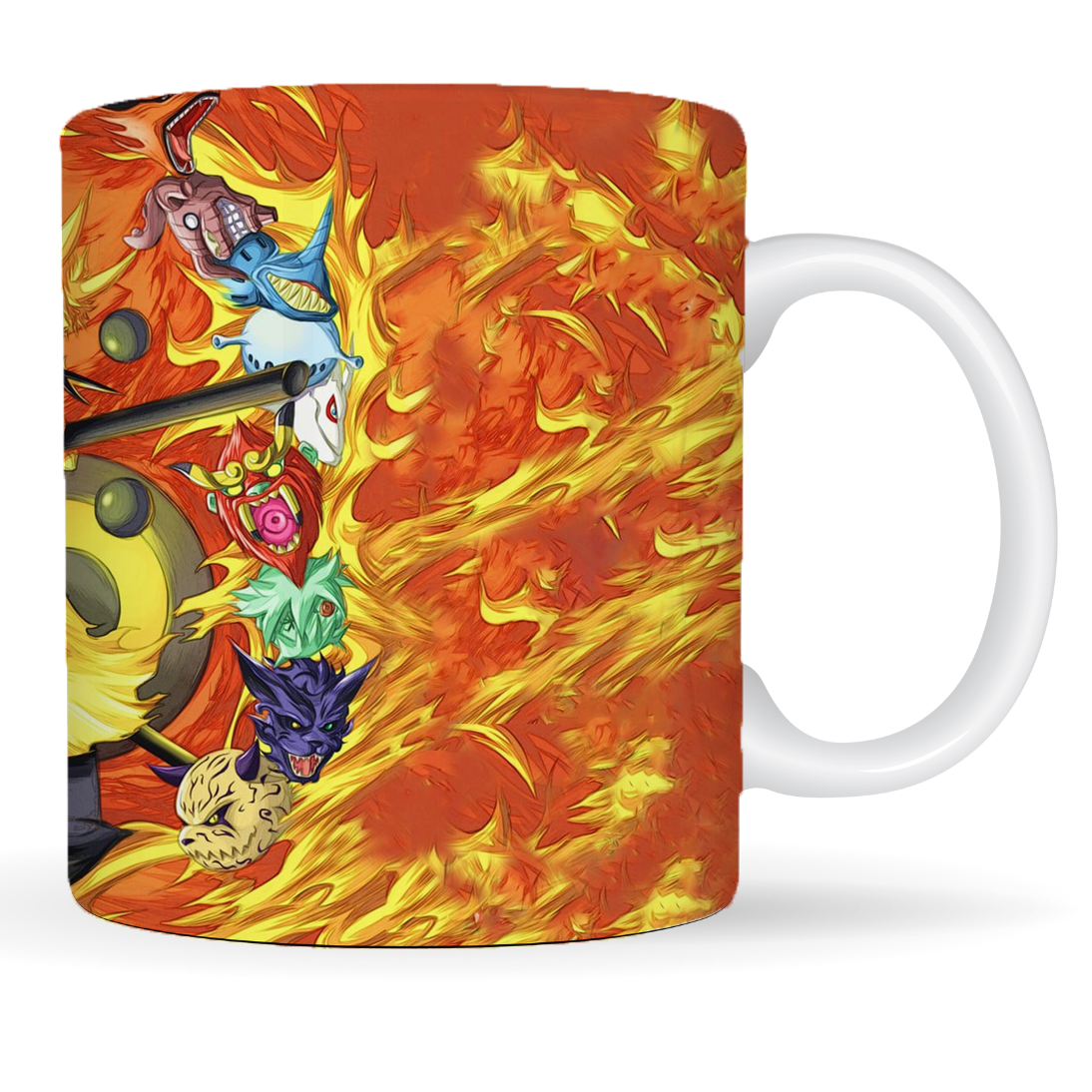 Replix Naruto Anime Printed Coffee Mug, White Ceramic Milk Mug Anime Printed, 350 ml for Gifting and Present (Naruto Sasuke 2)
