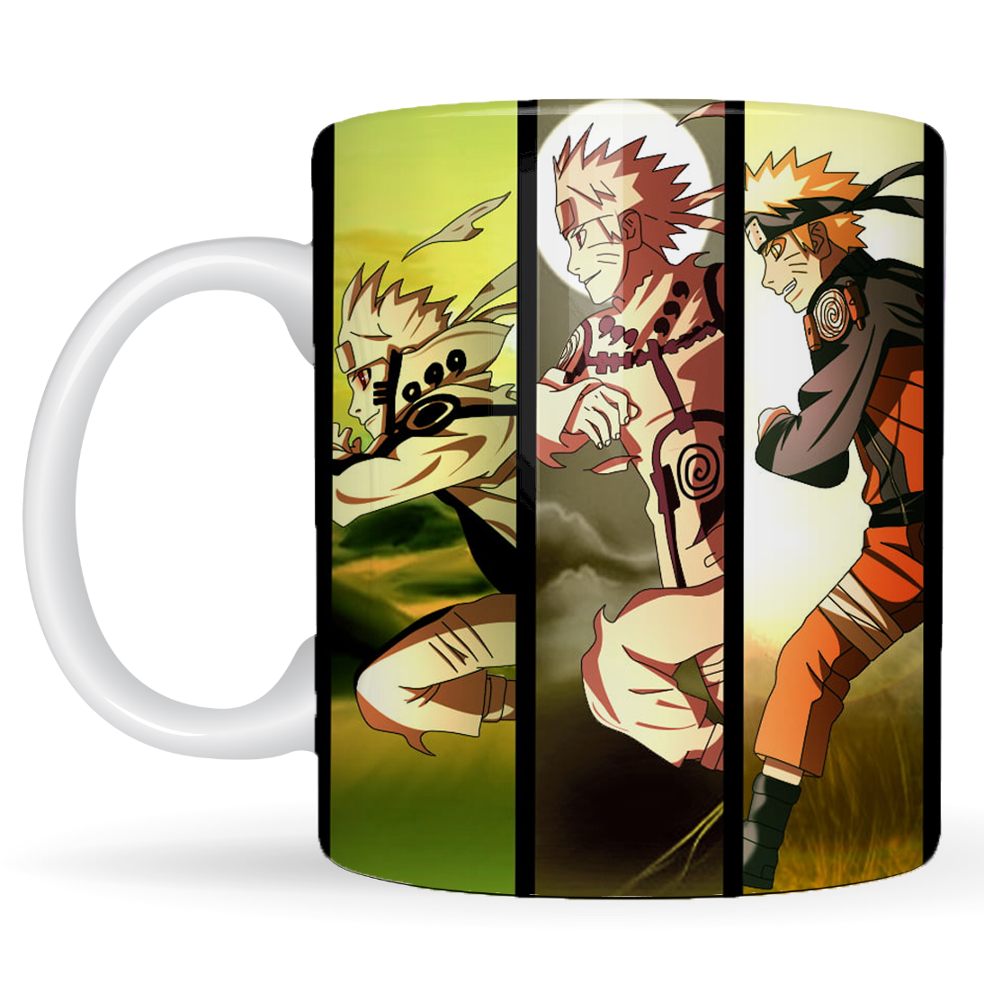 Replix Naruto Anime Printed Coffee Mug, White Ceramic Milk Mug Anime Printed, 350 ml for Gifting and Present (Eyes)