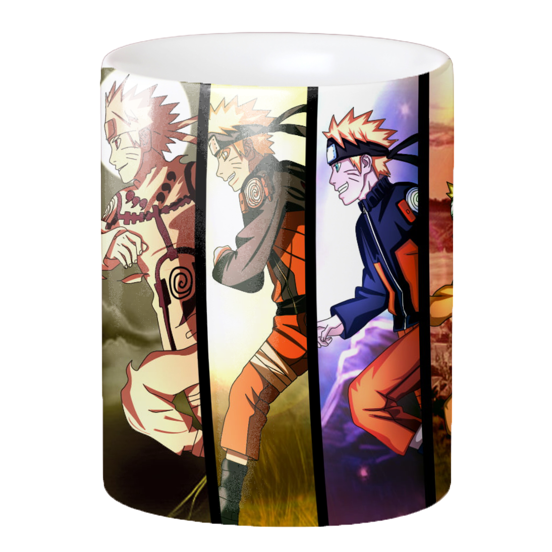Replix Naruto Anime Printed Coffee Mug, White Ceramic Milk Mug Anime Printed, 350 ml for Gifting and Present (Eyes)