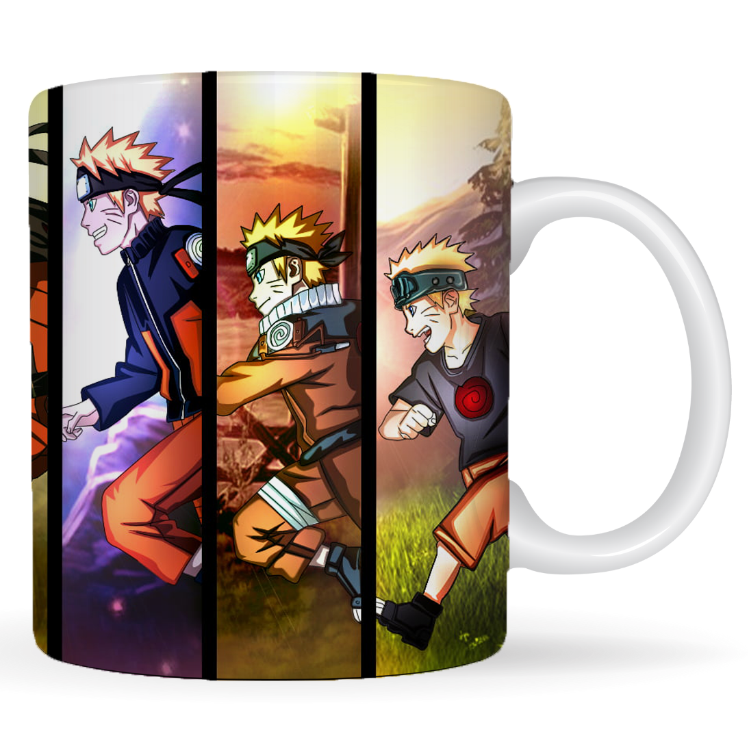 Replix Naruto Anime Printed Coffee Mug, White Ceramic Milk Mug Anime Printed, 350 ml for Gifting and Present (Eyes)