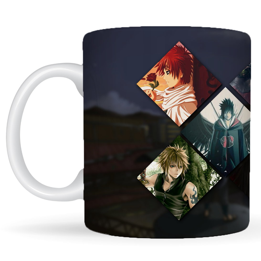 Replix Naruto Anime Printed Coffee Mug, White Ceramic Milk Mug Anime Printed, 350 ml for Gifting and Present (Naruto Mix)