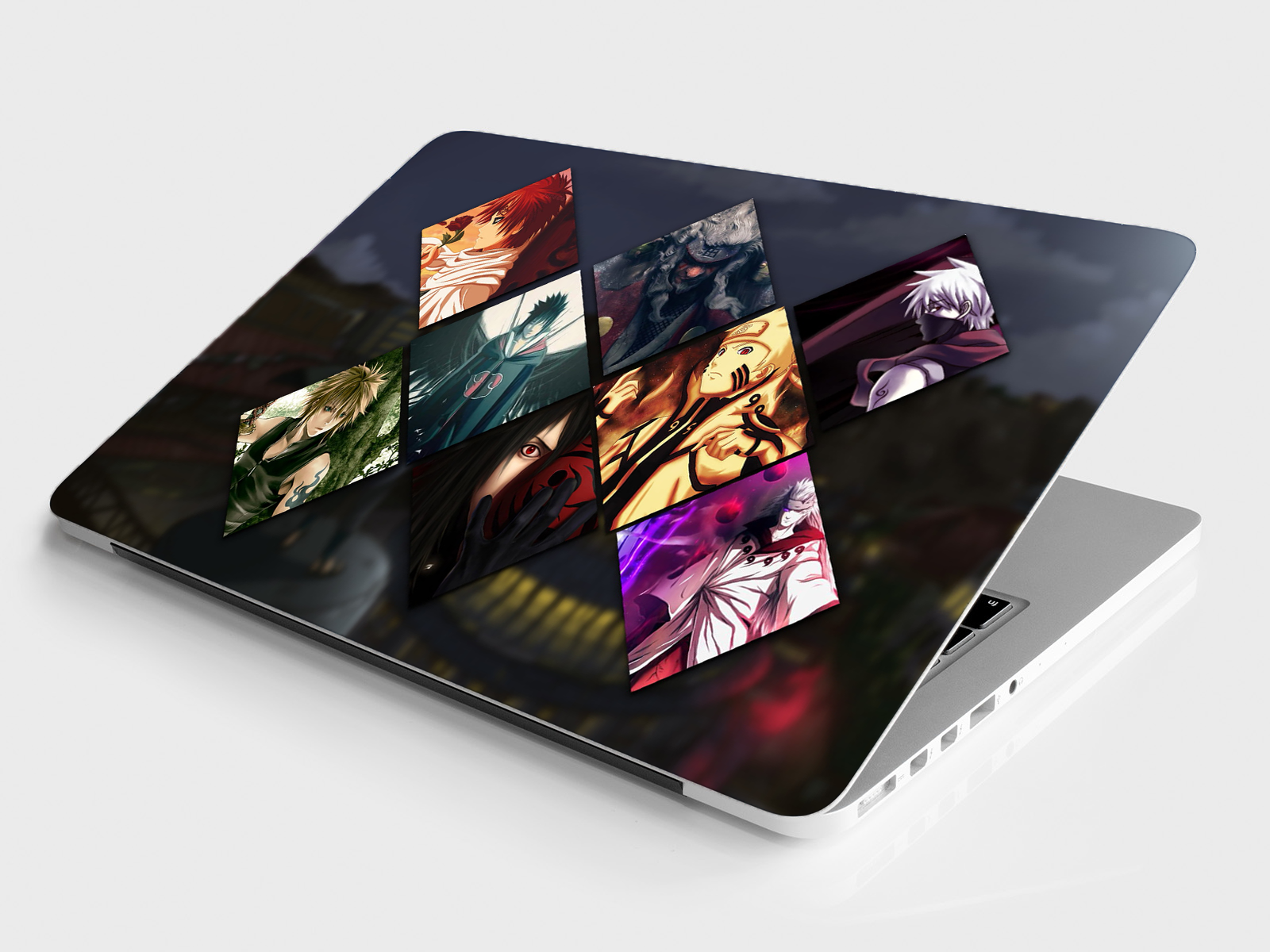 Replix Naruto Mix Anime Vinyl Laptop Skin with Free Sticker Compatible for All Laptops Vinyl Laptop Decal 15.6