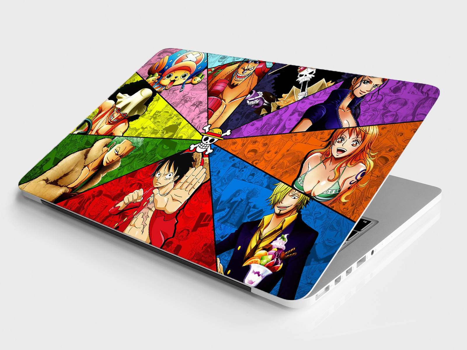 Replix One Piece 2 Anime Vinyl Laptop Skin with Free Sticker Compatible for All Laptops Vinyl Laptop Decal 15.6