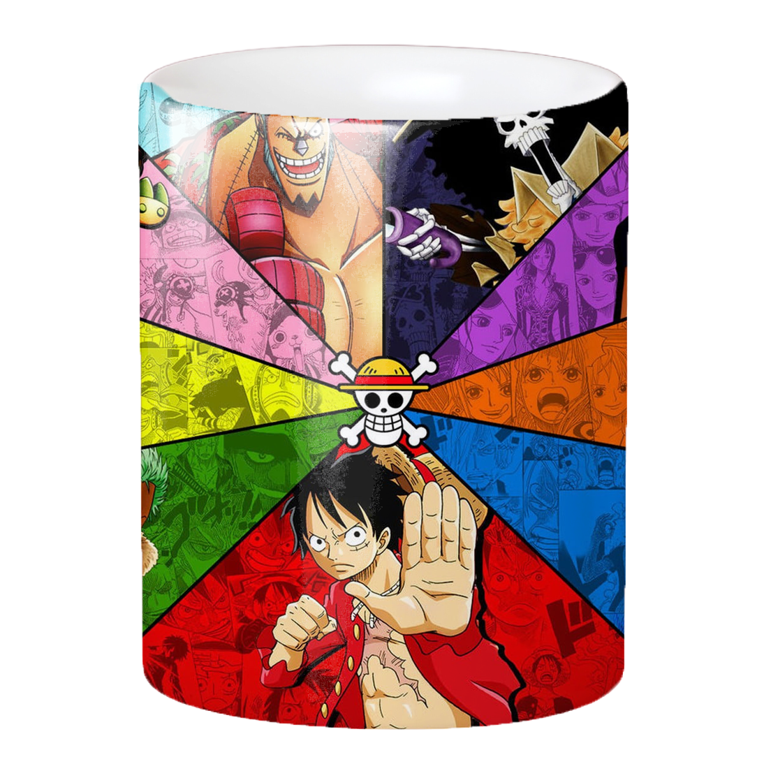 Replix Naruto Anime Printed Coffee Mug, White Ceramic Milk Mug Anime Printed, 350 ml for Gifting and Present (One Piece 3)