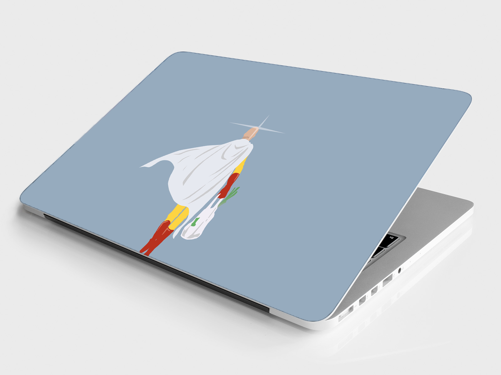 Replix Sitama Anime Vinyl Laptop Skin with Free Sticker Compatible for All Laptops Vinyl Laptop Decal 15.6