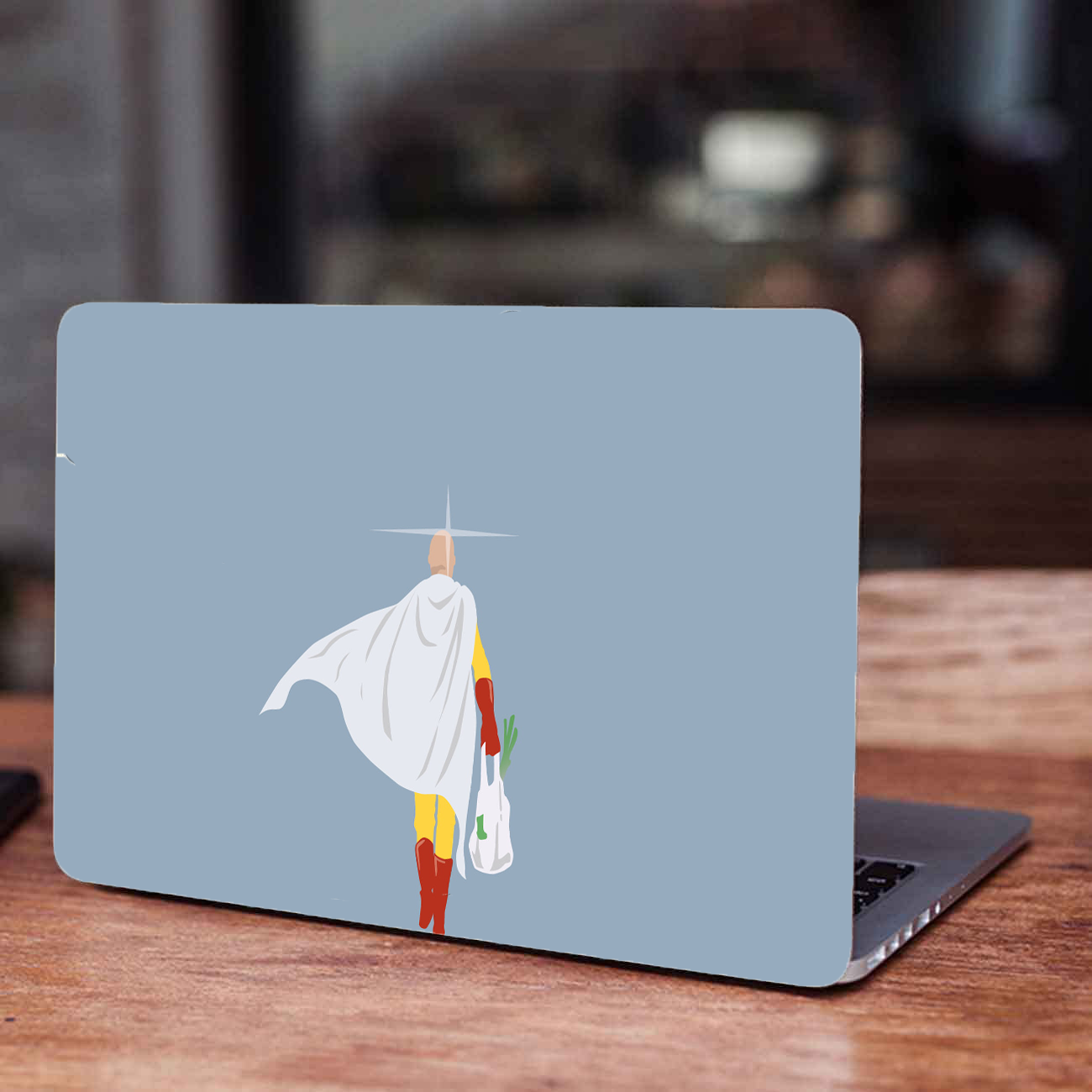 Replix Sitama Anime Vinyl Laptop Skin with Free Sticker Compatible for All Laptops Vinyl Laptop Decal 15.6