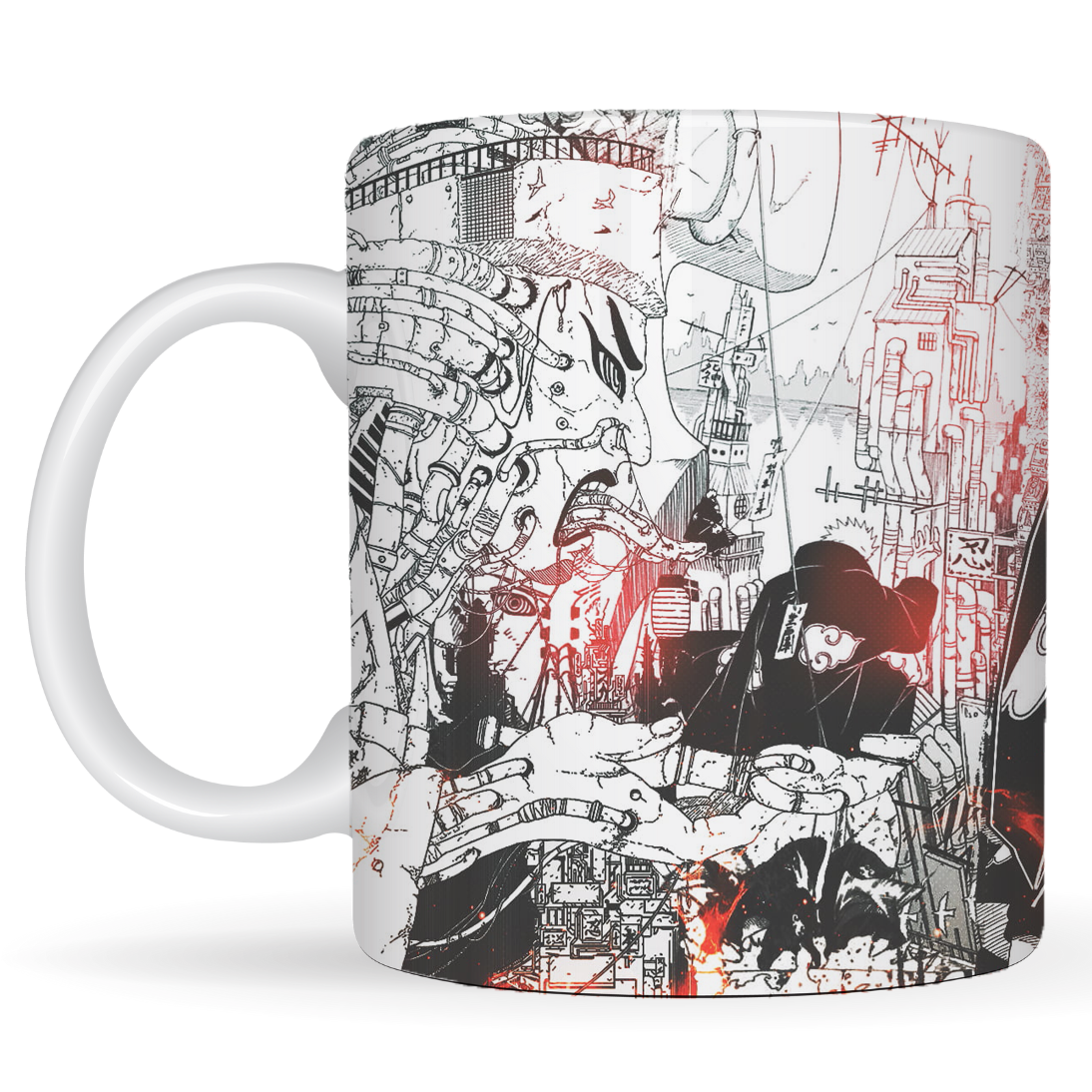 Replix Naruto Anime Printed Coffee Mug, White Ceramic Milk Mug Anime Printed, 350 ml for Gifting and Present (Pain)