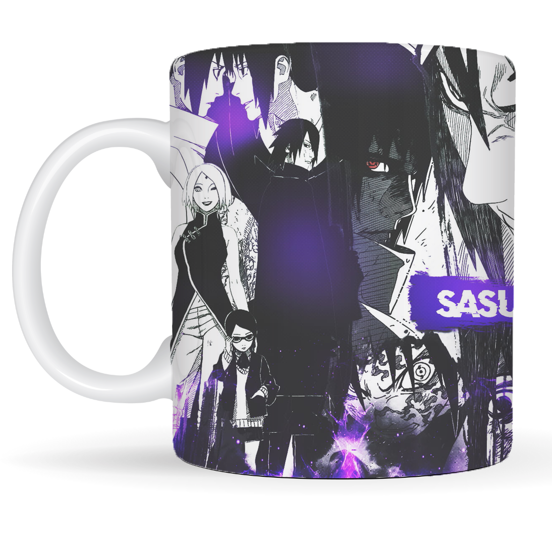 Replix Naruto Anime Printed Coffee Mug, White Ceramic Milk Mug Anime Printed, 350 ml for Gifting and Present (Sasuke 6)