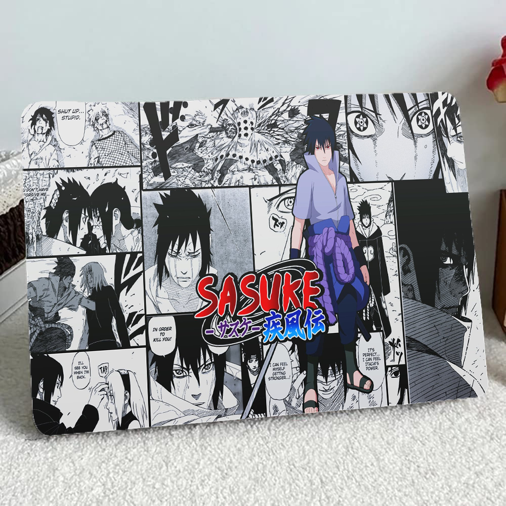 Replix Sasuke 3 Anime Vinyl Laptop Skin with Free Sticker Compatible for All Laptops Vinyl Laptop Decal 15.6