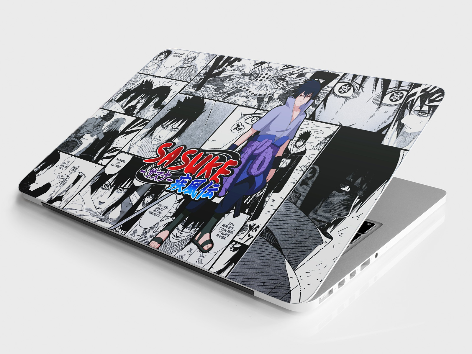 Replix Sasuke 3 Anime Vinyl Laptop Skin with Free Sticker Compatible for All Laptops Vinyl Laptop Decal 15.6