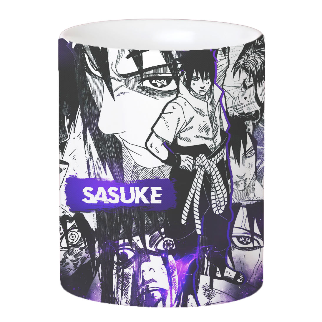 Replix Naruto Anime Printed Coffee Mug, White Ceramic Milk Mug Anime Printed, 350 ml for Gifting and Present (Sasuke 6)