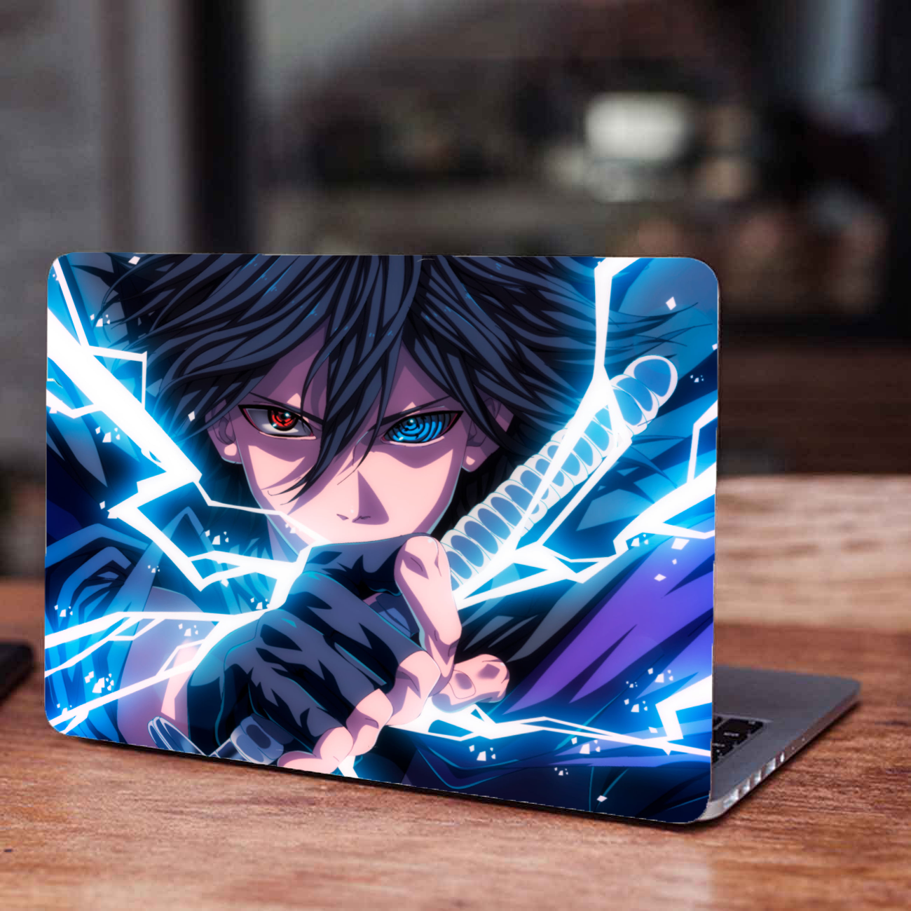 Replix Sasuke Anime Vinyl Laptop Skin with Free Sticker Compatible for All Laptops Vinyl Laptop Decal 15.6