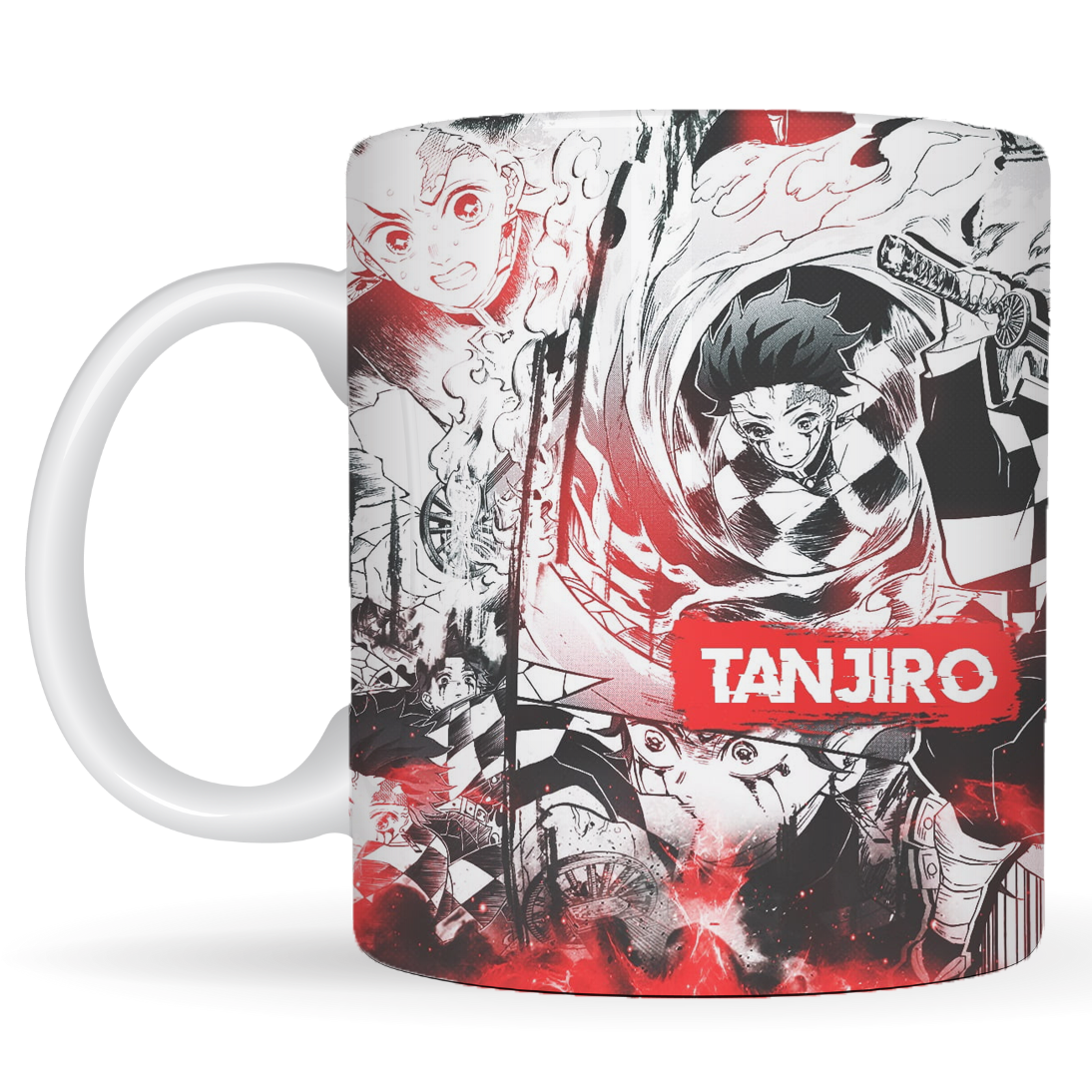 Replix Naruto Anime Printed Coffee Mug, White Ceramic Milk Mug Anime Printed, 350 ml for Gifting and Present (Tanjiro)