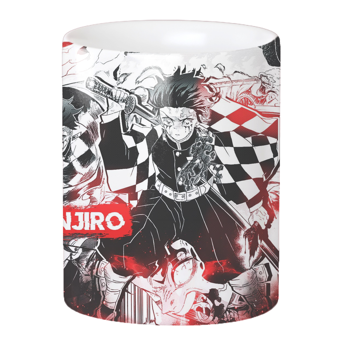Replix Naruto Anime Printed Coffee Mug, White Ceramic Milk Mug Anime Printed, 350 ml for Gifting and Present (Tanjiro)
