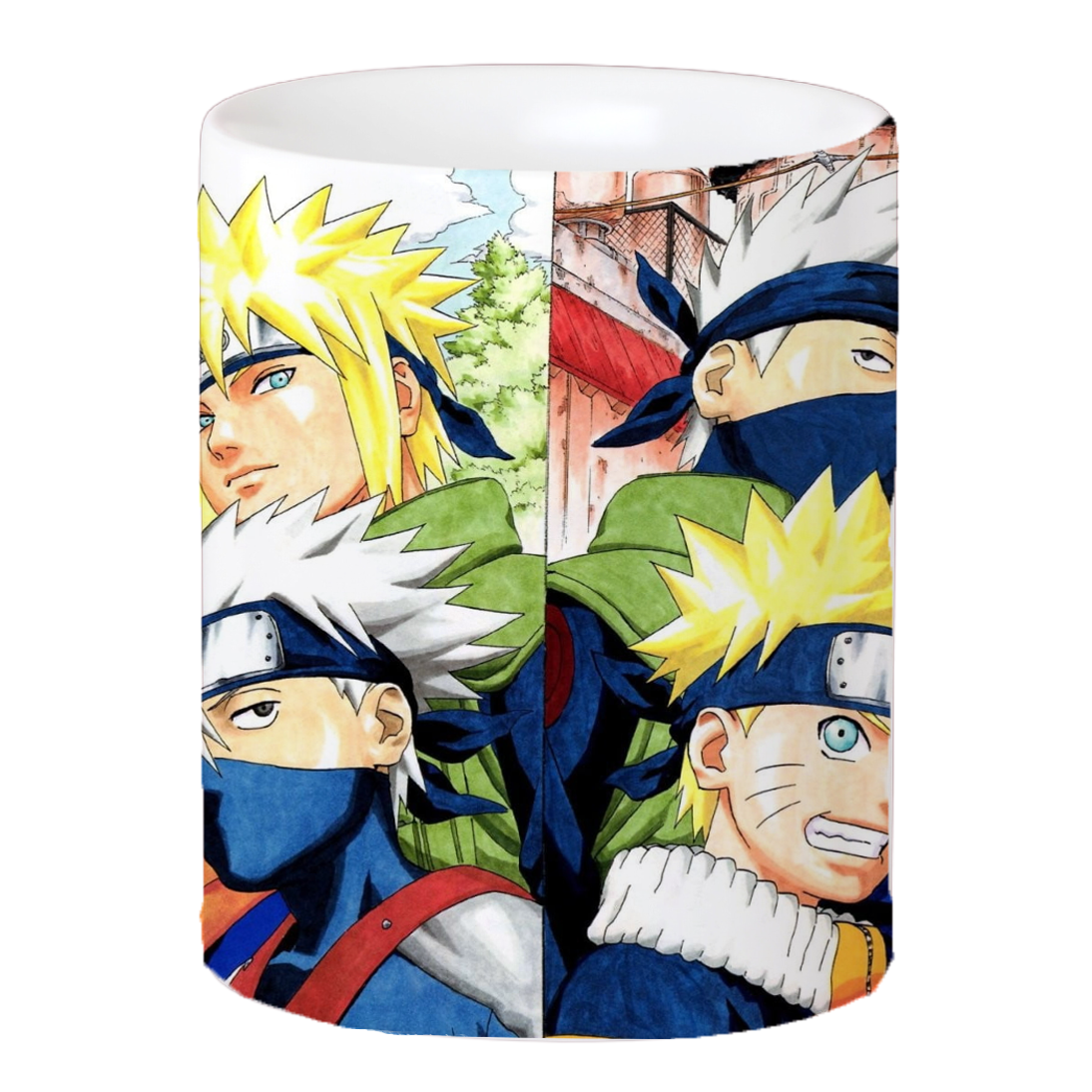Replix Naruto Anime Printed Coffee Mug, White Ceramic Milk Mug Anime Printed, 350 ml for Gifting and Present (Team 7 B)