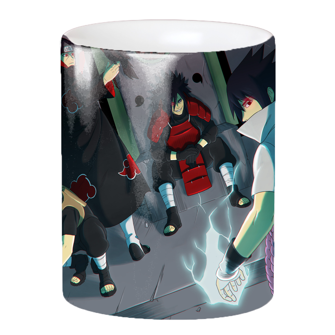 Replix Naruto Anime Printed Coffee Mug, White Ceramic Milk Mug Anime Printed, 350 ml for Gifting and Present (Uchiha 2)