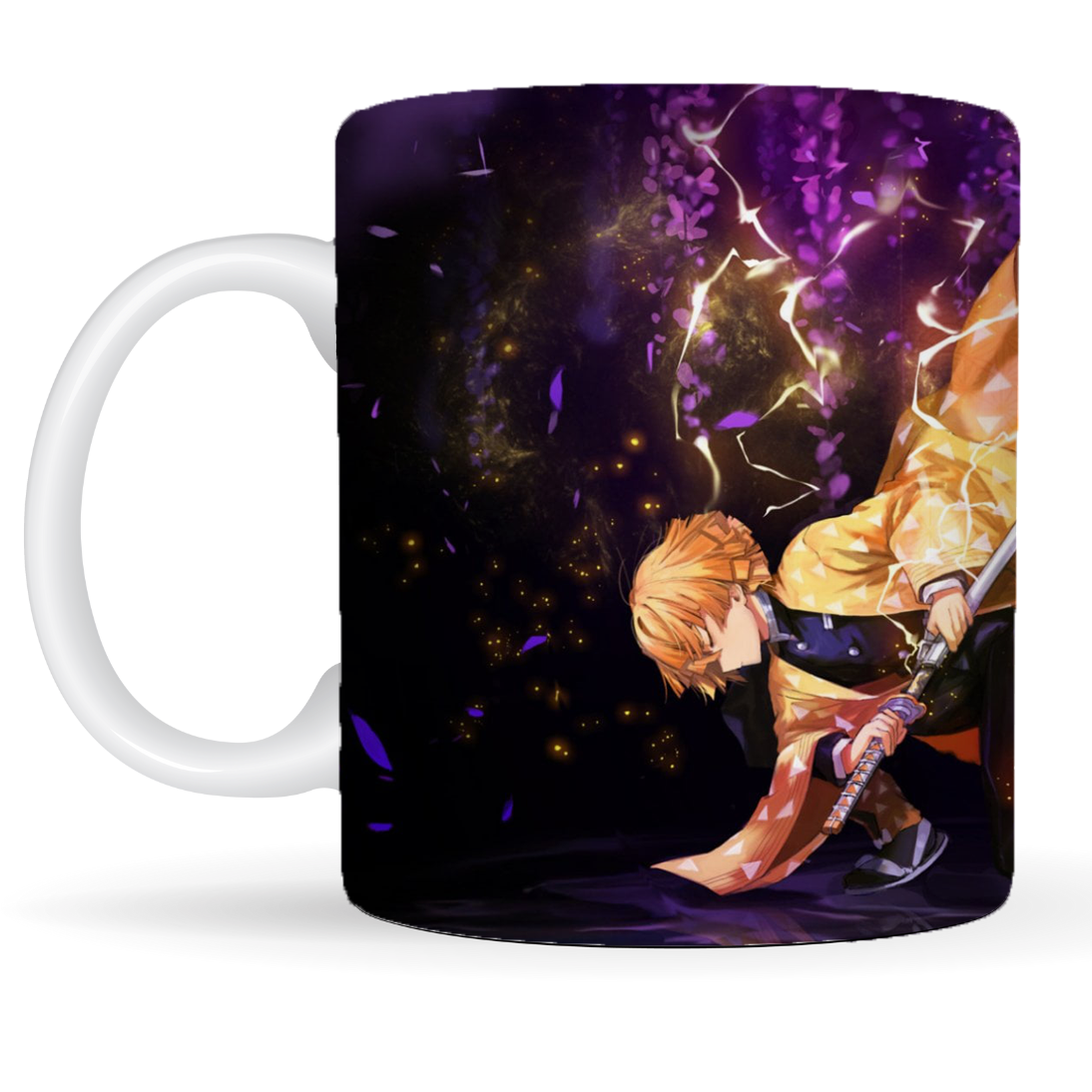 Replix Naruto Anime Printed Coffee Mug, White Ceramic Milk Mug Anime Printed, 350 ml for Gifting and Present (Zenitsu)