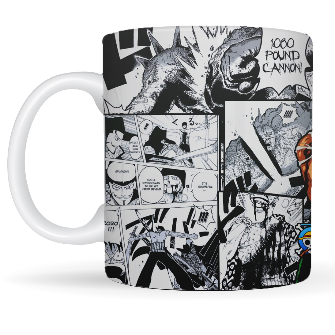 Replix Naruto Anime Printed Coffee Mug, White Ceramic Milk Mug Anime Printed, 350 ml for Gifting and Present (Zoro)